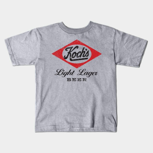 Koch's Light Lager Kids T-Shirt by MindsparkCreative